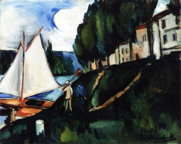 Landscape By The Water by Maurice De Vlaminck
