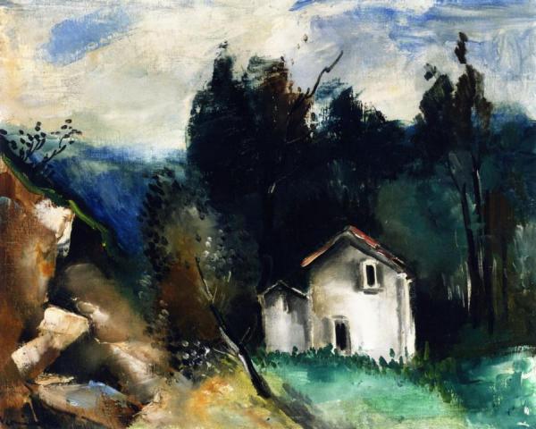 Landscape, House In The Woods by Maurice De Vlaminck