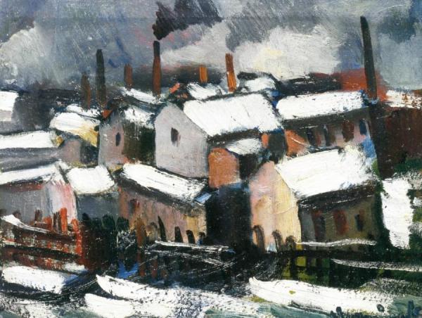 Landscape In The Snow by Maurice De Vlaminck