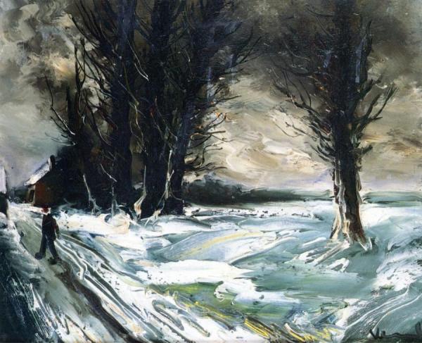 Landscape In Winter by Maurice De Vlaminck