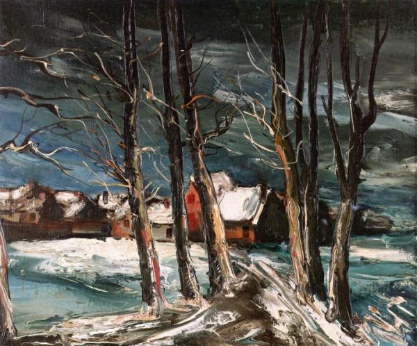 Landscape In Winter by Maurice De Vlaminck