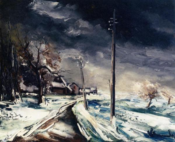 Landscape In Winter by Maurice De Vlaminck