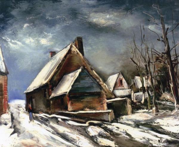 Landscape In Winter, Beauce by Maurice De Vlaminck