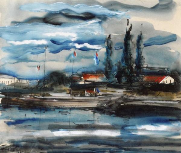 Landscape On The Banks Of The Eure by Maurice De Vlaminck