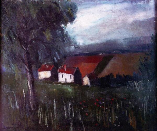 Landscape, Small Farm by Maurice De Vlaminck
