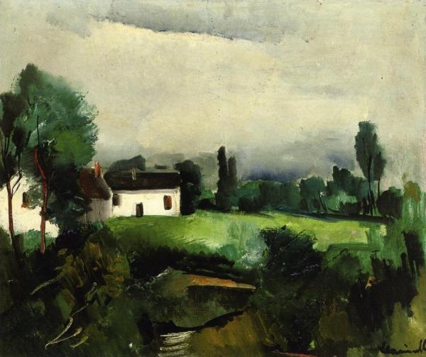 Landscape With Cottages by Maurice De Vlaminck