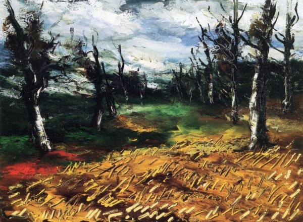Landscape With Field Of Wheat by Maurice De Vlaminck