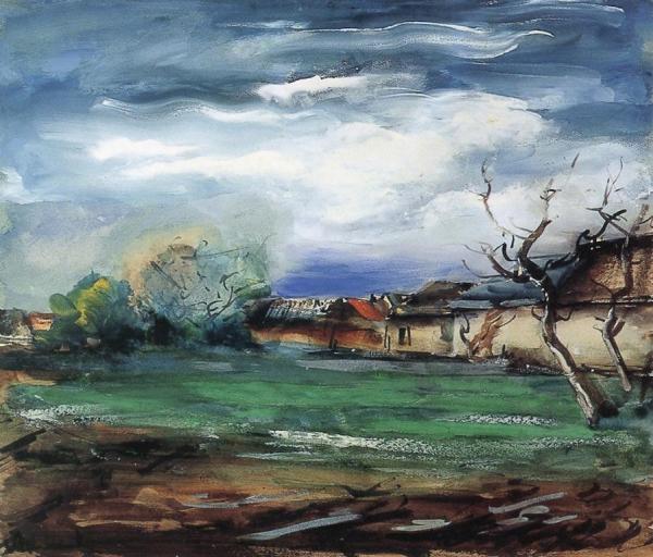 Landscape With Red Roof by Maurice De Vlaminck