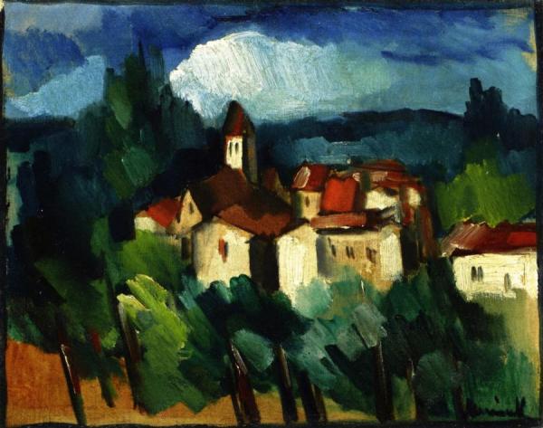 Landscape With Red Roofs by Maurice De Vlaminck