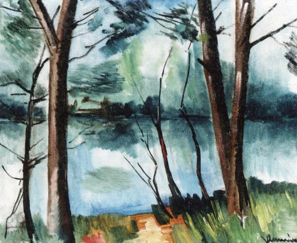 River Landscape by Maurice De Vlaminck
