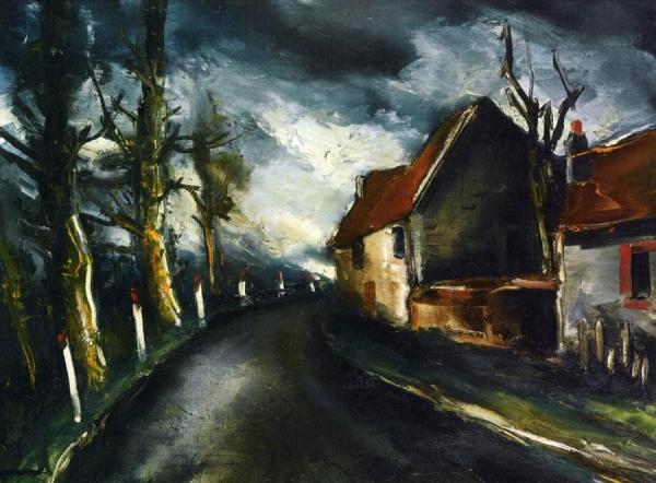 Road At Longny by Maurice De Vlaminck
