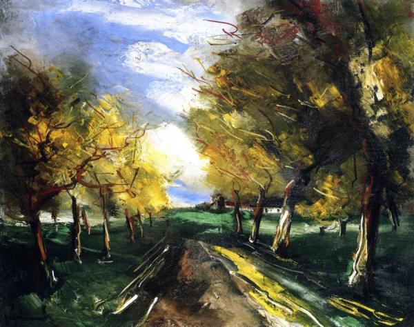 Road Bordered By Trees by Maurice De Vlaminck