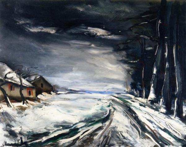 Road In The Snow by Maurice De Vlaminck