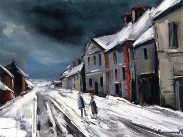 Road In Verneuil by Maurice De Vlaminck