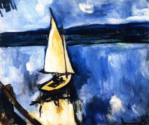 Sailboat At Poissy by Maurice De Vlaminck