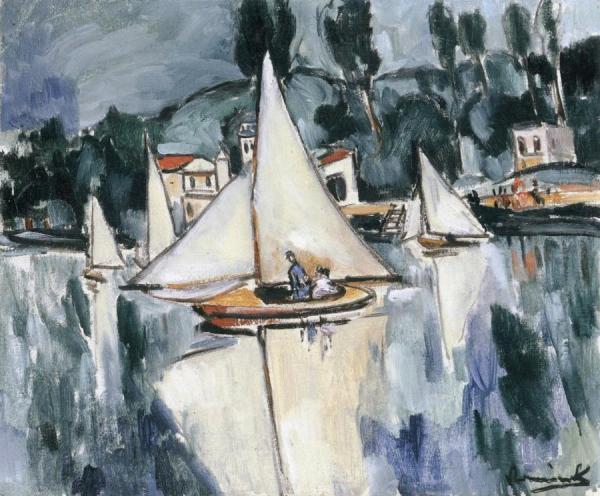 Sailboats On The Marne by Maurice De Vlaminck