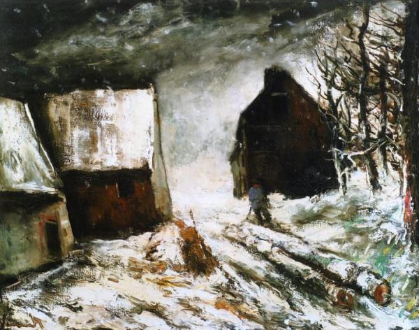Scene In The Snow by Maurice De Vlaminck
