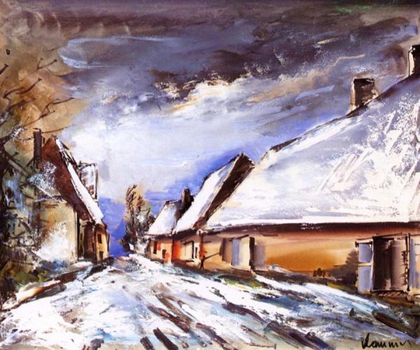 Snowy Landscape by Maurice De Vlaminck