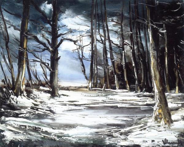Snowy Landscape by Maurice De Vlaminck