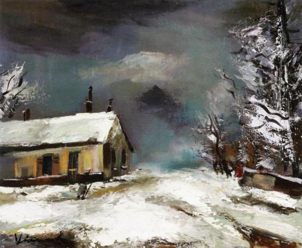Snowy Scene by Maurice De Vlaminck
