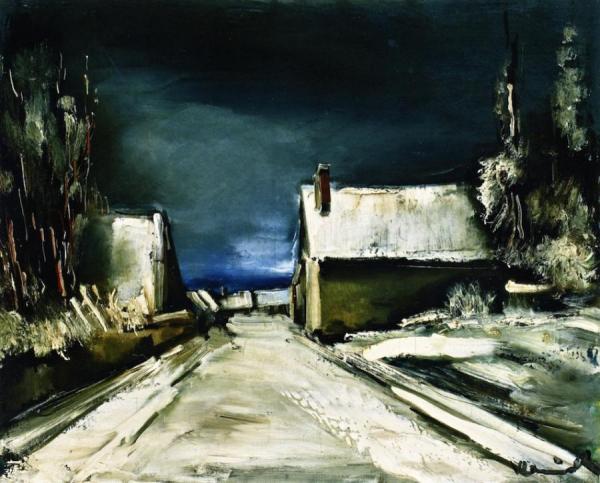 Snowy Street by Maurice De Vlaminck