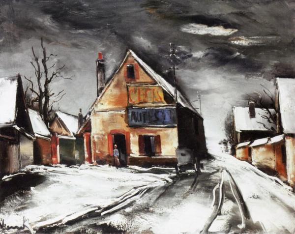 Snowy Village by Maurice De Vlaminck