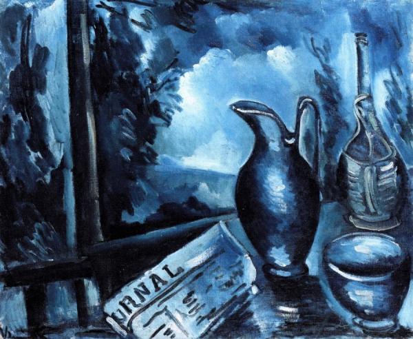Still Life With Blue Pitcher by Maurice De Vlaminck Oil Painting Reproductions