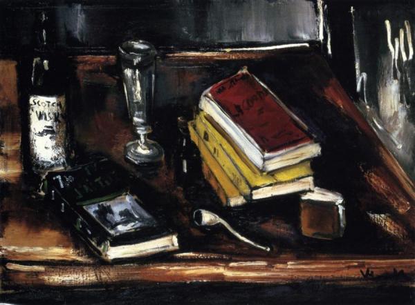 Still Life With Book by Maurice De Vlaminck