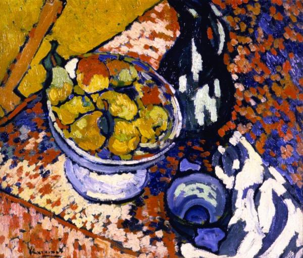 Still Life With Bowl Of Fruit by Maurice De Vlaminck