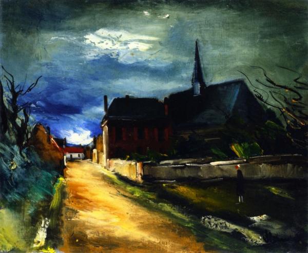 Street By The Church by Maurice De Vlaminck