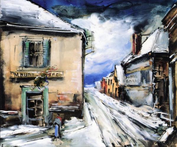 Street In Winter by Maurice De Vlaminck