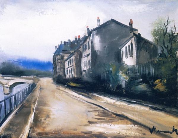 Suburban Landscape, By The River by Maurice De Vlaminck