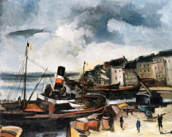 The Bassins At Le Havre by Maurice De Vlaminck