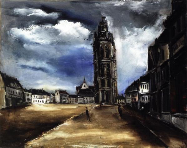The Bell Tower At Verneuil-sur-avre by Maurice De Vlaminck
