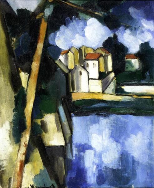 The Chatou Bridge by Maurice De Vlaminck