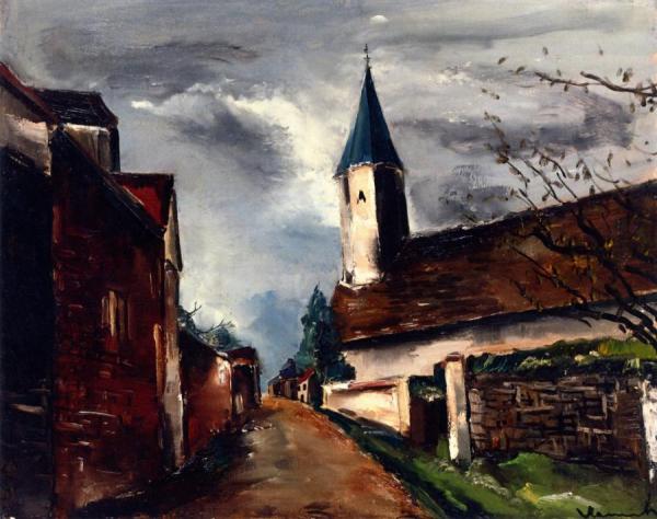 The Church In Franconville by Maurice De Vlaminck