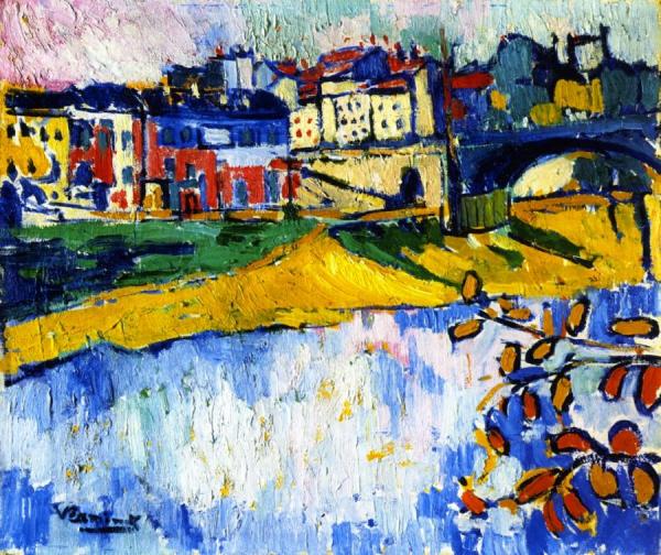 The Harbor At Chatou by Maurice De Vlaminck