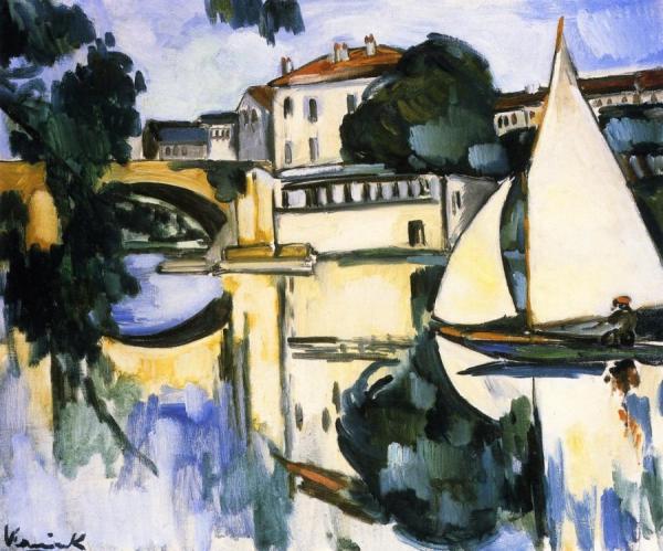 The Poissy Bridge by Maurice De Vlaminck