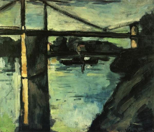 The Pont De Chatou by Maurice De Vlaminck