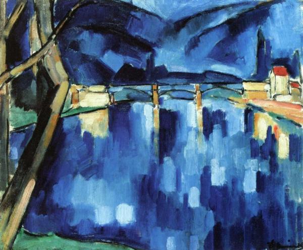 The Pont De Chatou by Maurice De Vlaminck
