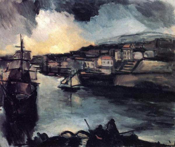 The Port Of Rouen by Maurice De Vlaminck