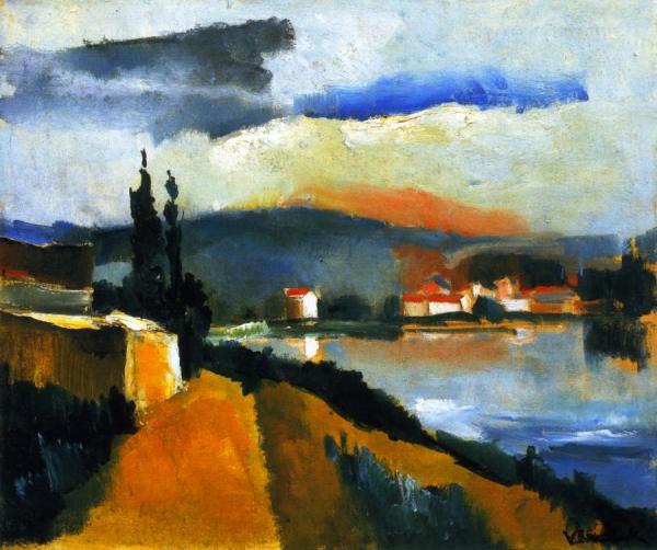 The River Bank by Maurice De Vlaminck