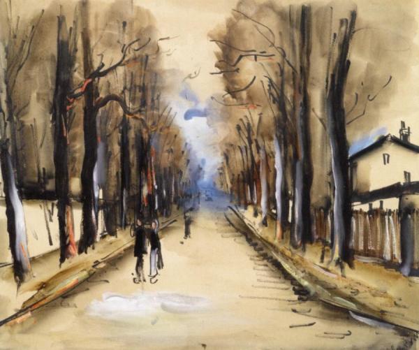 The Road In The Village by Maurice De Vlaminck