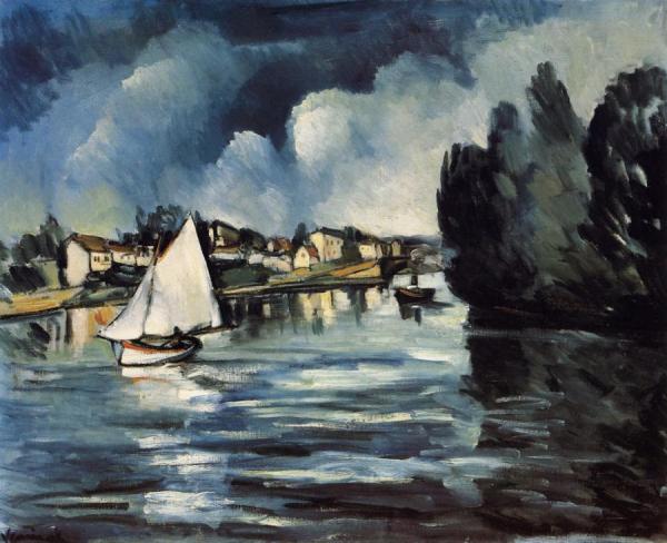 The Seine At Chatou by Maurice De Vlaminck