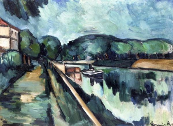 The Seine At Chatou by Maurice De Vlaminck