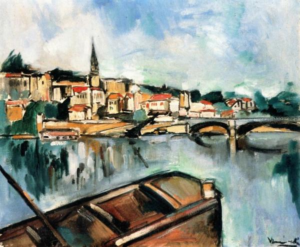 The Seine At Chatou by Maurice De Vlaminck
