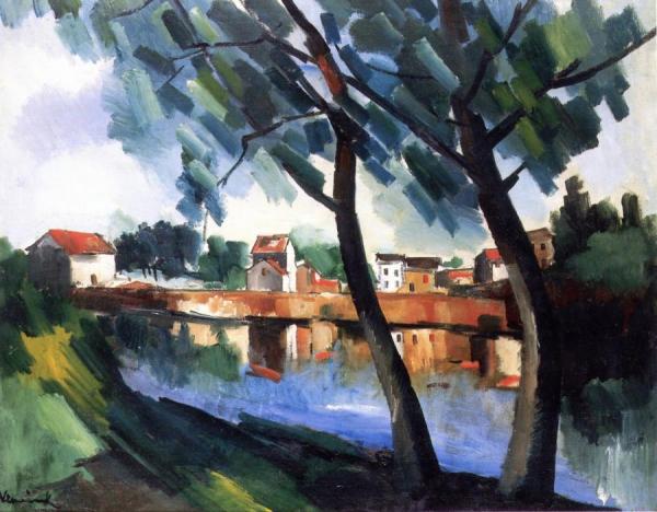 The Seine At Chatou by Maurice De Vlaminck