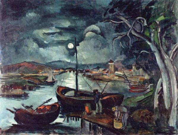The Setting Sun by Maurice De Vlaminck