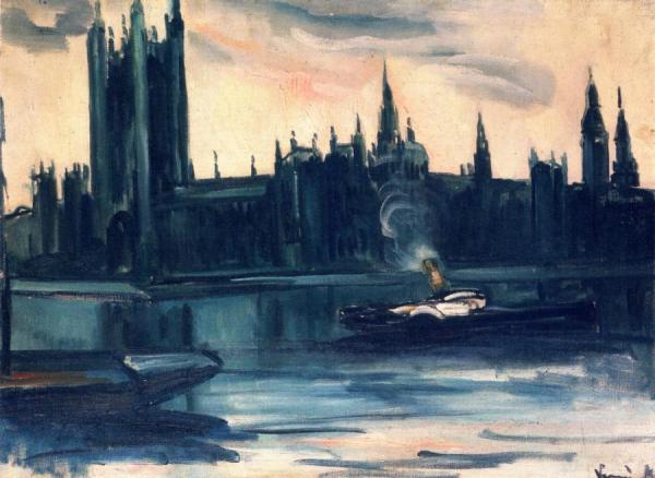 The Thames At Westminster by Maurice De Vlaminck