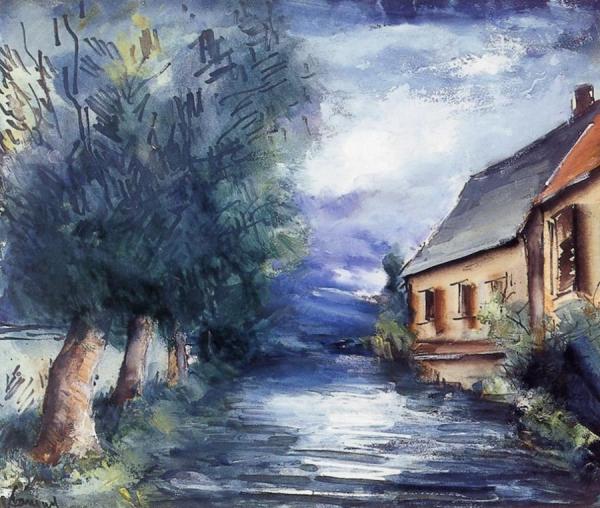 Three Willows By The Side Of A River by Maurice De Vlaminck